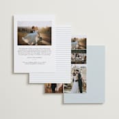 "Striped Gallery" - Wedding Announcements in Overcast Blue by Jill Means - Back of Card Options