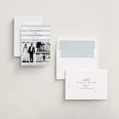 "Striped Gallery" - Wedding Announcements in Overcast Blue by Jill Means - Assembled