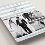 "Striped Gallery" - Wedding Announcements in Overcast Blue by Jill Means - Detail