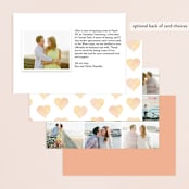 "Watercolor Heart" - Wedding Announcements in Sunrise by Sarah Curry - Back of Card Options