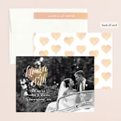 "Watercolor Heart" - Wedding Announcements in Sunrise by Sarah Curry - Assembled