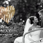 "Watercolor Heart" - Wedding Announcements in Sunrise by Sarah Curry - Detail