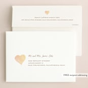 "Watercolor Heart" - Wedding Announcements in Sunrise by Sarah Curry - FREE Recipient Addressing