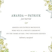 "Fling" - Wedding Announcements in Leaf by Andrea Mentzer - Detail