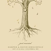 "Carved Tree" - Wedding Announcements in Warm Beige by pottsdesign - Detail