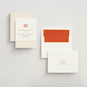 "Coral" - Wedding Announcements in Tangelo by Oscar and Emma - Karly Depew - Assembled