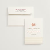 "Coral" - Wedding Announcements in Tangelo by Oscar and Emma - Karly Depew - Invitation with Envelope
