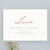 "Simply in Love" - Wedding Announcements in Orange Zest by cambria - Front