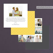 "Cocktail Hour" - Wedding Announcements in Golden Yellow by Ariel Rutland - Back of Card Options