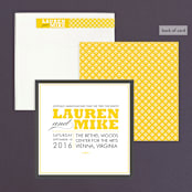"Cocktail Hour" - Wedding Announcements in Golden Yellow by Ariel Rutland - Assembled