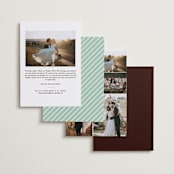"Chic" - Wedding Announcements in Chocolate by kelli hall - Back of Card Options
