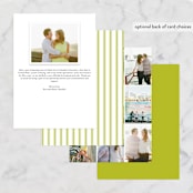 "float + celebrate" - Wedding Announcements in Celery by Float Paperie - Back of Card Options