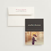 "Pop of Color" - Wedding Announcements in Turquoise by kelli hall - Invitation with Envelope