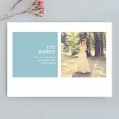 "Modern Geometric" - Wedding Announcements in Sky Blue by Precious Bugarin Design - Front