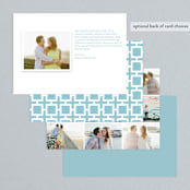 "Modern Geometric" - Wedding Announcements in Sky Blue by Precious Bugarin Design - Back of Card Options