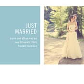 "Modern Geometric" - Wedding Announcements in Sky Blue by Precious Bugarin Design - Detail