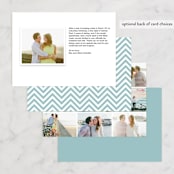 "Modern Joy" - Wedding Announcements in Powder Blue by Annie Clark - Back of Card Options