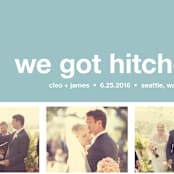 "Modern Joy" - Wedding Announcements in Powder Blue by Annie Clark - Detail