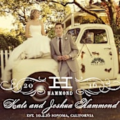 "Vintage" - Wedding Announcements in Cotton by Oscar and Emma - Karly Depew - Detail