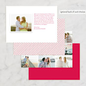 "Love & Happiness" - Wedding Announcements in Soft Ruby by Oscar and Emma - Karly Depew - Back of Card Options