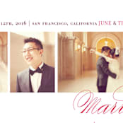 "Love & Happiness" - Wedding Announcements in Soft Ruby by Oscar and Emma - Karly Depew - Detail