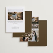 "Celebration" - Wedding Announcements in Mocha by Milkmaid Press - Back of Card Options