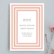 "Float + Sweetie Stripe" - Wedding Announcements in Peach Coral by Float Paperie - Front