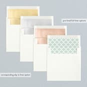 "Banner and Branches" - Wedding Announcements in Soft Beige by Alethea and Ruth - Envelope Liner Options