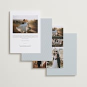 "Minimalism" - Wedding Announcements in Ivory by Shannon Chen of Four Wet Feet Studio - Back of Card