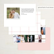 "Sealed with a Kiss" - Wedding Announcements in Blush by Hudson meet Rose - Back of Card