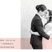 "Sealed with a Kiss" - Wedding Announcements in Blush by Hudson meet Rose - Close-Up