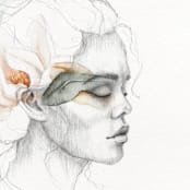 "Flora Donna Portrait 01" - Limited Edition Fine Art Print in beige by Angele Kamp