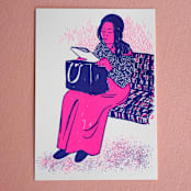 "Limited Edition Risography Art Print London 1" - Limited Edition Fine Art Print in multicolor by Alexandra Dzh