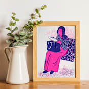 "Limited Edition Risography Art Print London 1" - Limited Edition Fine Art Print in multicolor by Alexandra Dzh