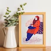 "Limited Edition Risography Art Print London 2" - Limited Edition Fine Art Print in multicolor by Alexandra Dzh