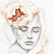 "Flora Donna Portrait 02" - Limited Edition Fine Art Print in pink by Angele Kamp