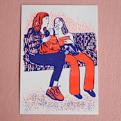 "Limited Edition Risography Art Print London 6" - Limited Edition Fine Art Print in multicolor by Alexandra Dzh