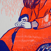 "Limited Edition Risography Art Print London 4" - Limited Edition Fine Art Print in multicolor by Alexandra Dzh