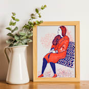 "Limited Edition Risography Art Print London 4" - Limited Edition Fine Art Print in multicolor by Alexandra Dzh