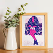 "Limited Edition Risography Art Print London 5" - Limited Edition Fine Art Print in multicolor by Alexandra Dzh