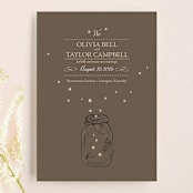 "Fireflies" - Wedding Announcements in Zuni Brown by Paige Rothhaar - Front