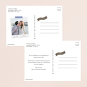 "Fireflies" - Wedding Announcements in Zuni Brown by Paige Rothhaar - Back of Card Options