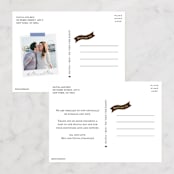 "Celebration" - Wedding Announcements in Mocha by Milkmaid Press - Back of Card Options