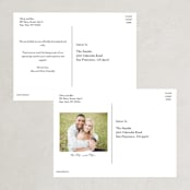"Funky Names" - Wedding Announcements in Navy by Phrosné Barwood - Back of Card Options