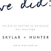 "Funky Names" - Wedding Announcements in Navy by Phrosné Barwood - Detail