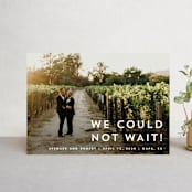 "Modern offset" - Wedding Announcements in Cream by Stacey Meacham - Front