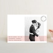 "Sealed with a Kiss" - Wedding Announcements in Blush by Hudson meet Rose - Front