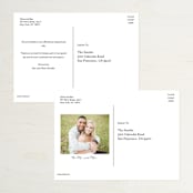 "Sealed with a Kiss" - Wedding Announcements in Blush by Hudson meet Rose - Back of Card Options