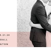 "Sealed with a Kiss" - Wedding Announcements in Blush by Hudson meet Rose - Detail