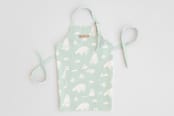 "Polar Bears" - Apron in Azure by Shannon Chen of Four Wet Feet Studio - Personalizable Apron